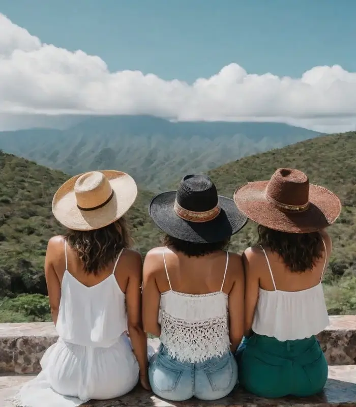 3 women traveling the world having fun