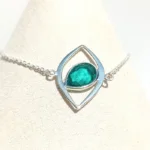 cat eye bracelet green front