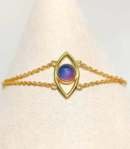 eye bracelet blue pink front