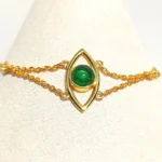 eye bracelet green front