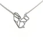 silver squirrel necklace