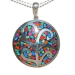 Tree of life confetti necklace