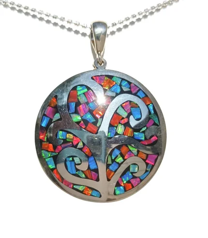 Tree of life confetti necklace