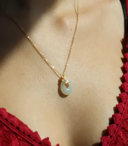 Jade Necklace-lotus on top