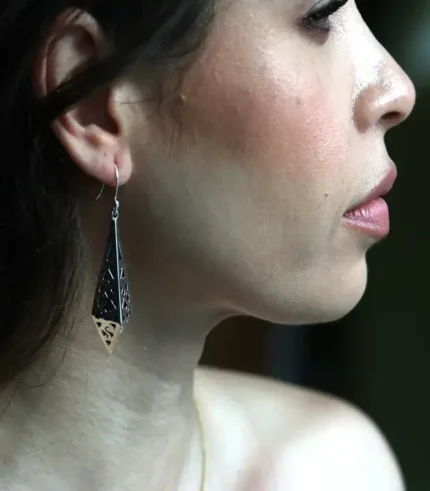 Pyramid Earrings-Papel Picado