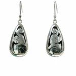 Mexican teardrop earrings silver