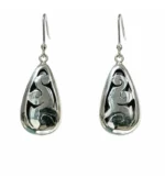 Mexican teardrop earrings silver
