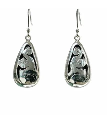 Mexican teardrop earrings silver
