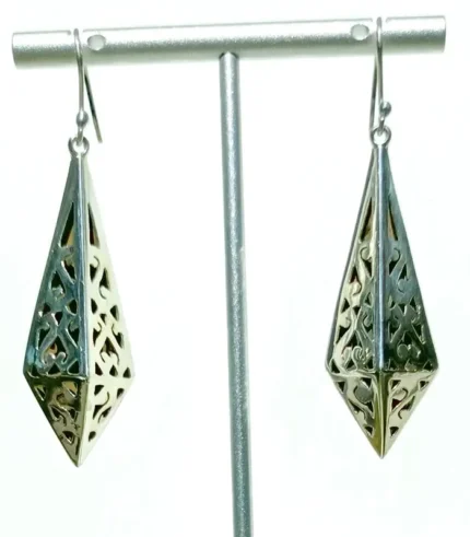 Pyramid earrings front