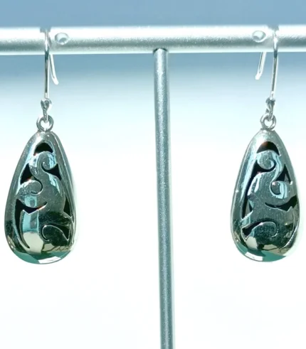 tear drop earrings front