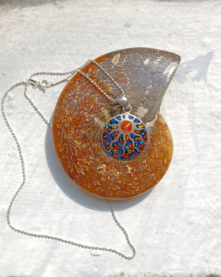 sun necklace-confetti