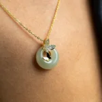 white jade necklace butterfly