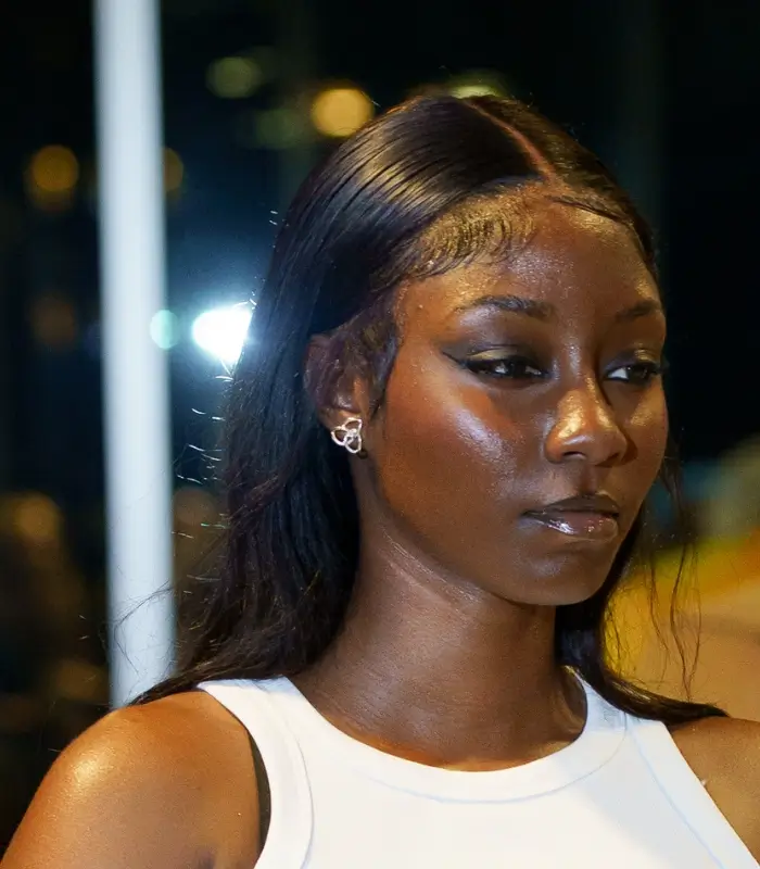 NY Fashion week loop earrings mexican collection model 3 700x800