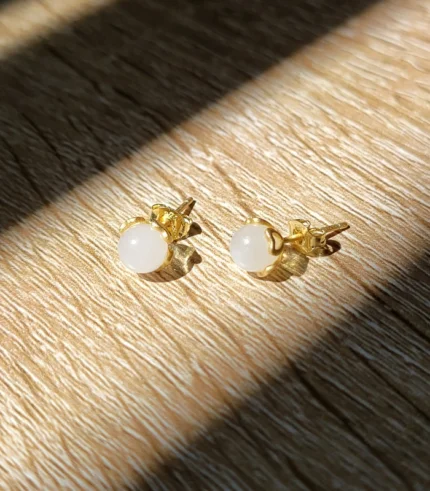 White Jade Earrings