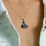 Black jade necklace dress