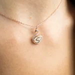 Jade Necklace Rose Gold Swan