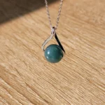 Blue jade necklace