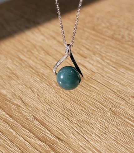 Blue jade necklace