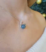 Blue jade necklace
