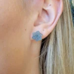 Jade Blue flower earring