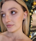 Jade Blue flower earring