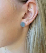 Jade Blue flower earring