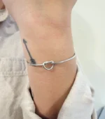 Love Knot Cuff Bracelet — Stainless Steel - Image 5