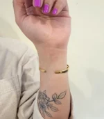 Triple Band Cuff Bracelet — 18K Gold Stainless Steel - Image 2