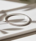 Pavé CZ Bangle — Stainless Steel - Image 3