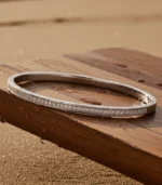 Pavé CZ Bangle — Stainless Steel - Image 5