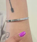 Pavé CZ Bangle — Stainless Steel - Image 2
