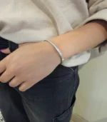 Rectangular CZ Bangle — Stainless Steel - Image 5