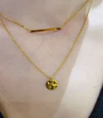 2-Layer Gold Bar & Coin Necklace Set - Image 4