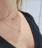 2-Layer Gold Bar & Coin Necklace Set - Image 3