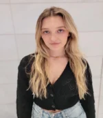 Braided Gold Herringbone Necklace - Image 2