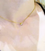 Dainty Gold Crystal Pendant Necklace - Image 5