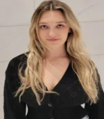 Gold Crystal Leaf Pendant Necklace - Image 2