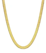 gold herringbone chain necklace in 18K gold plated stainless steel