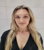 Green Crystal Herringbone Necklace - Image 2