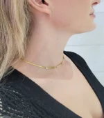 Crystal Herringbone Necklace - Image 2