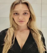 Gold Geometric Lariat Necklace - Image 3