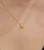 Gold Teardrop Pendant Necklace - Image 3