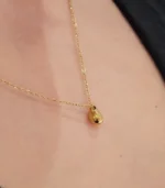 Gold Teardrop Pendant Necklace - Image 4
