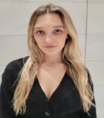 Gold Pearl Crystal Halo Pendant Necklace - Image 2