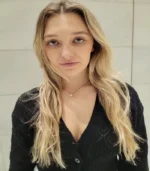 Gold Large Crystal Halo Round Pendant Necklace - Image 2