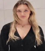 Gold Flat Collar Chain and Emerald Crystal Rectangle Pendant Necklace - Image 4