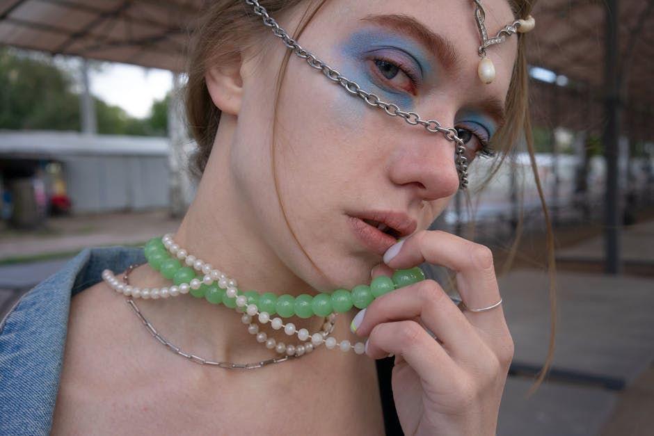 gold blue stone halo pendant necklace in 18K gold plated stainless steel