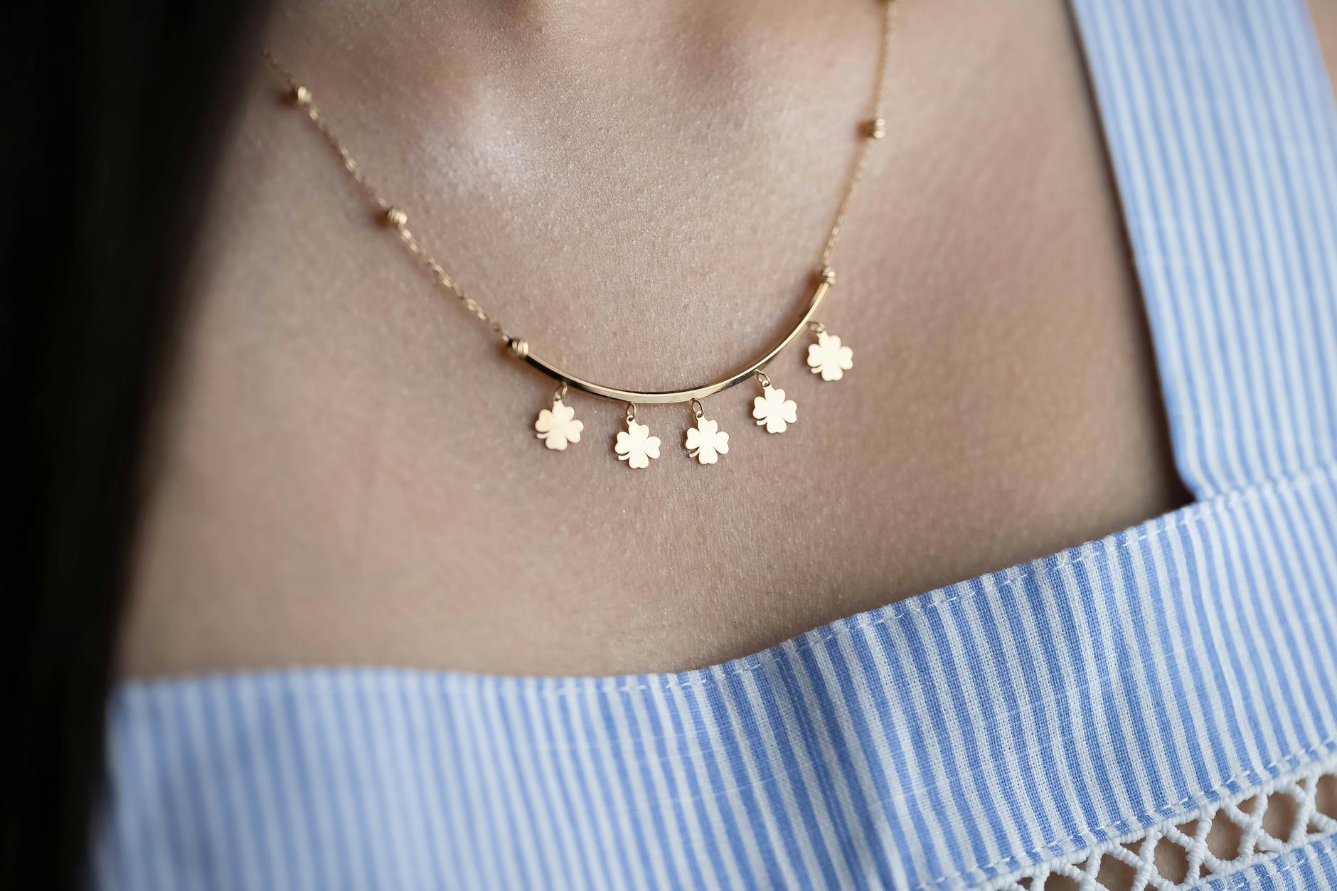 gold charm necklace