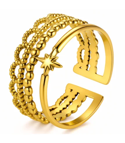 gold stacked ring