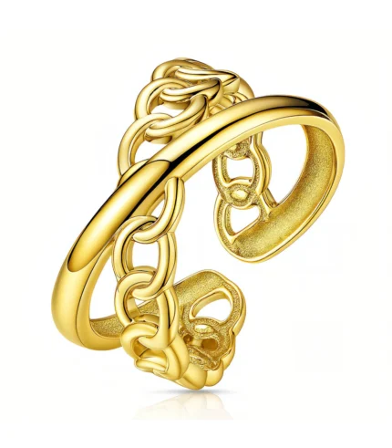 gold crossover ring
